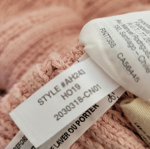 Madewell Hillview 100% Cotton Pink Cable Knit Cardigan Small - Picture 9 of 9